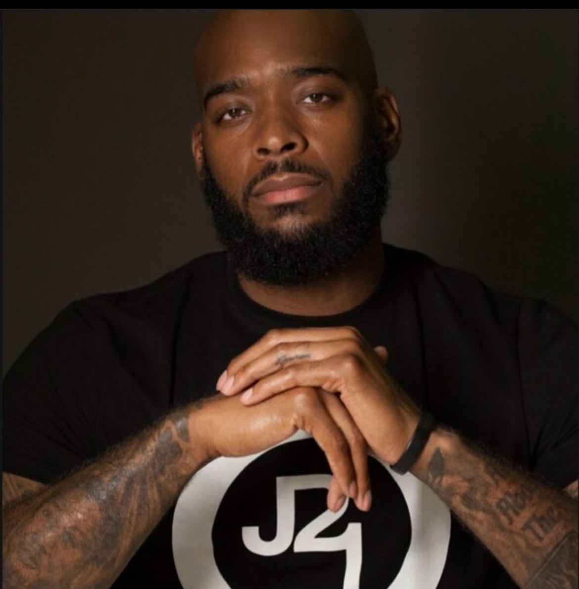 Josh Powell in Black T-Shirt